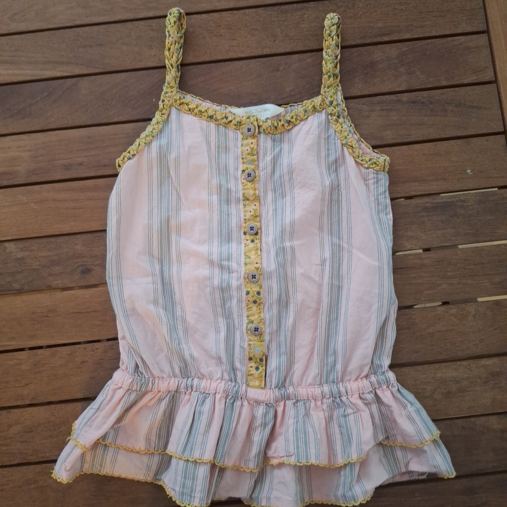 Matilda Jane Pink and Blue Striped Tank Top
